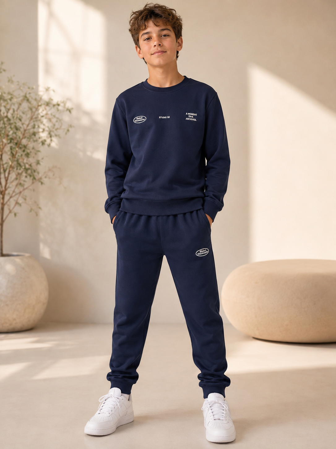 Navy Loungewear Tracksuit Set | Unisex