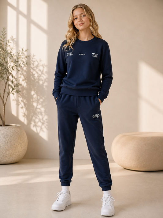 Navy Loungewear Tracksuit Set | Unisex