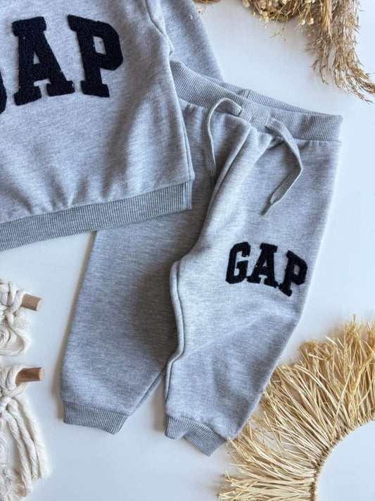 Unisex “Gap” Print Set - Grey | Boys