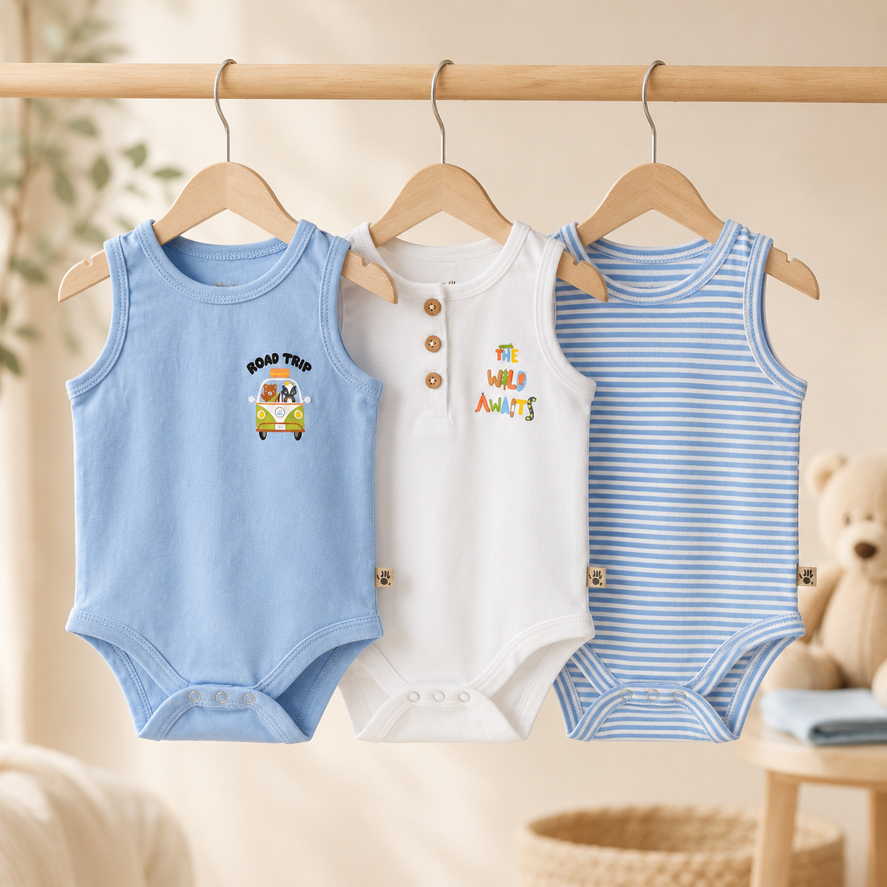 Little Explorer Trio Bodysuit Set
