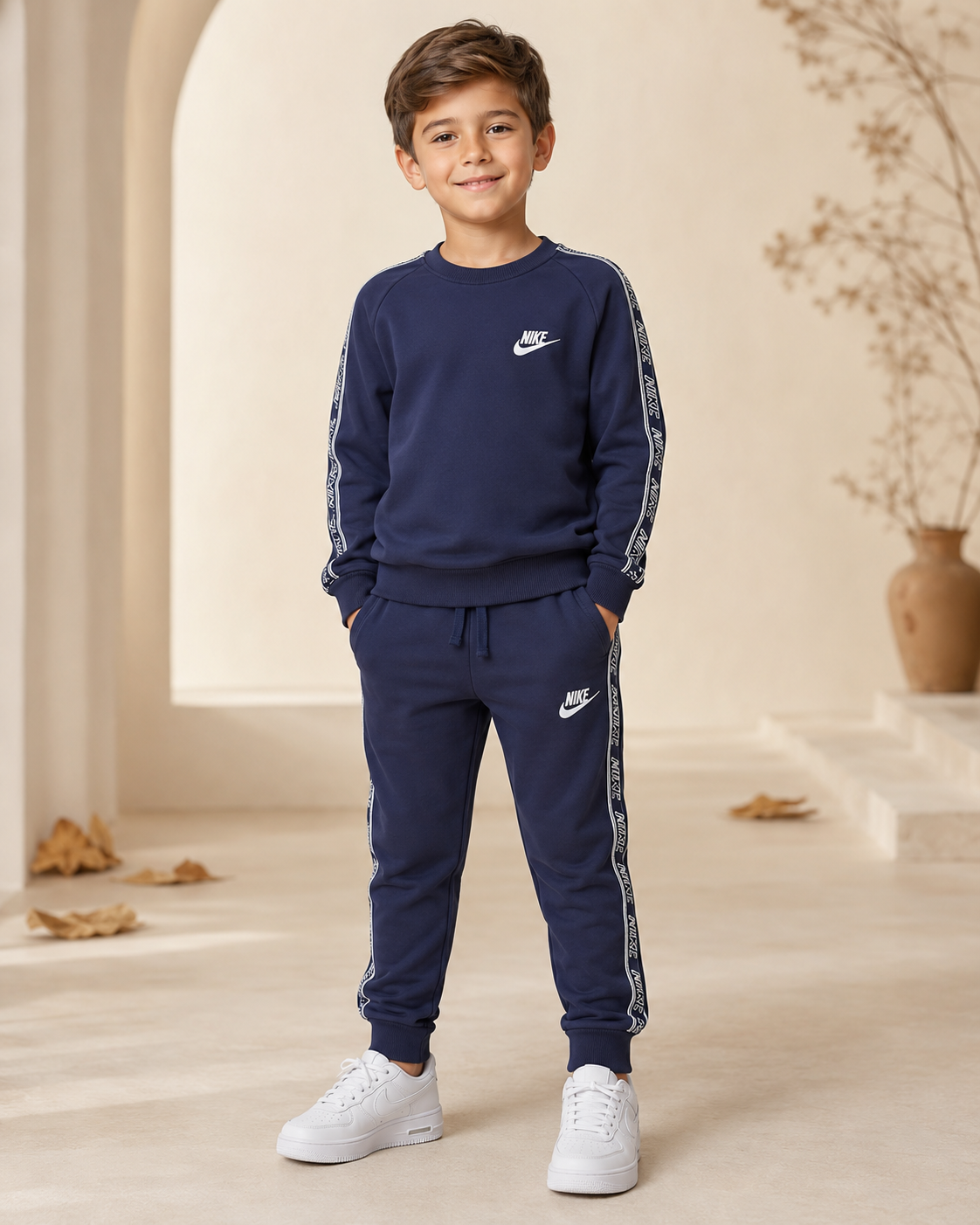 Boys Nike Cotton Set - Navy