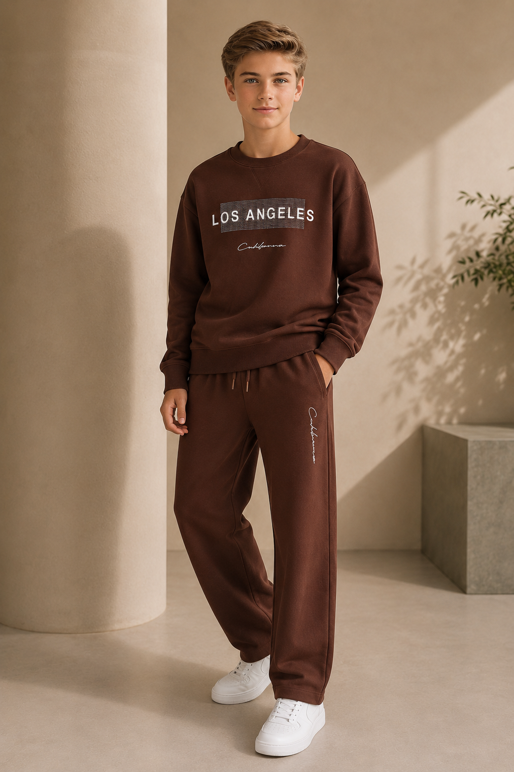 Boys - Brown Chocolate Tracksuit | Cotton 100%