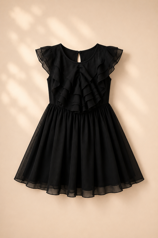 Girls Black Dress 3Y-8Y