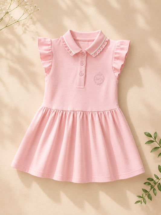 Girls Royal Cotton Blush Dress