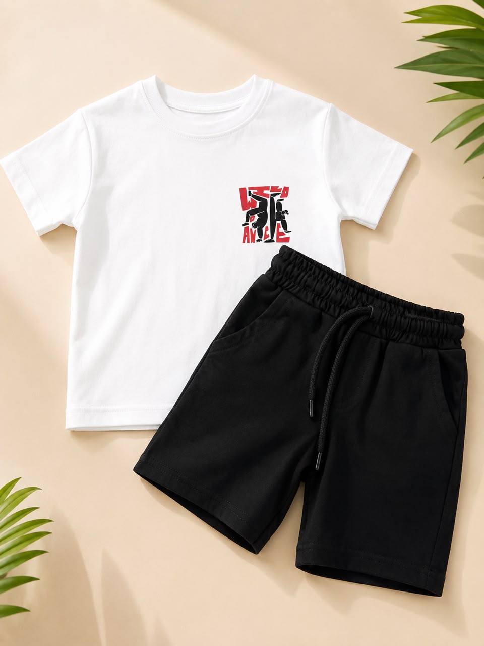 Boys Cotton Set - Black & White