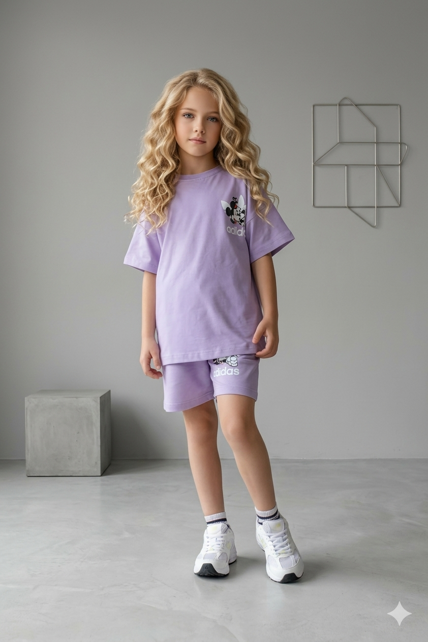 Girls Lilac Cotton Set