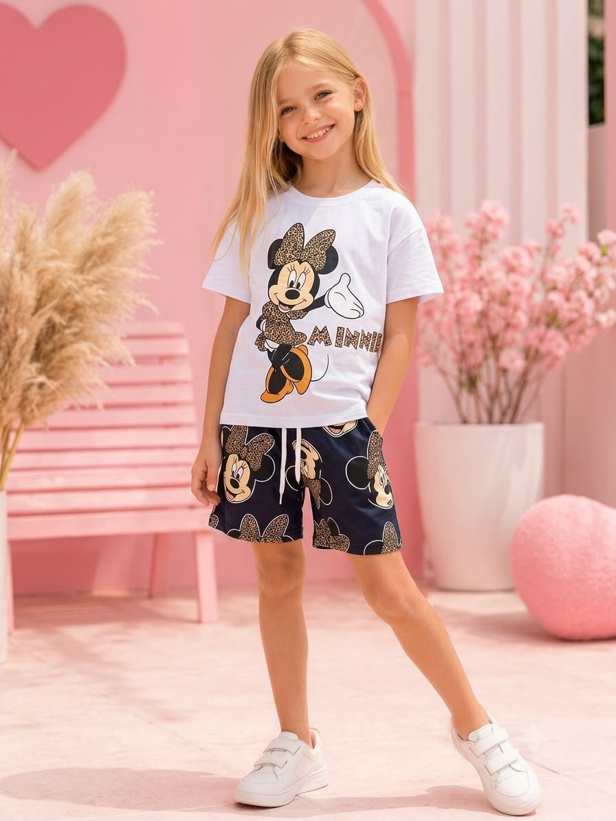 Girls Cotton “Minnie Mouse” Set