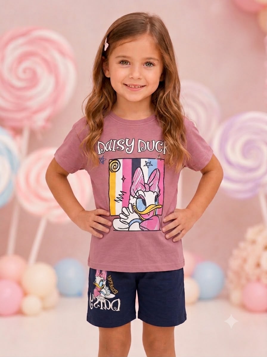 Girls Cotton “Daisy Duck ” Set