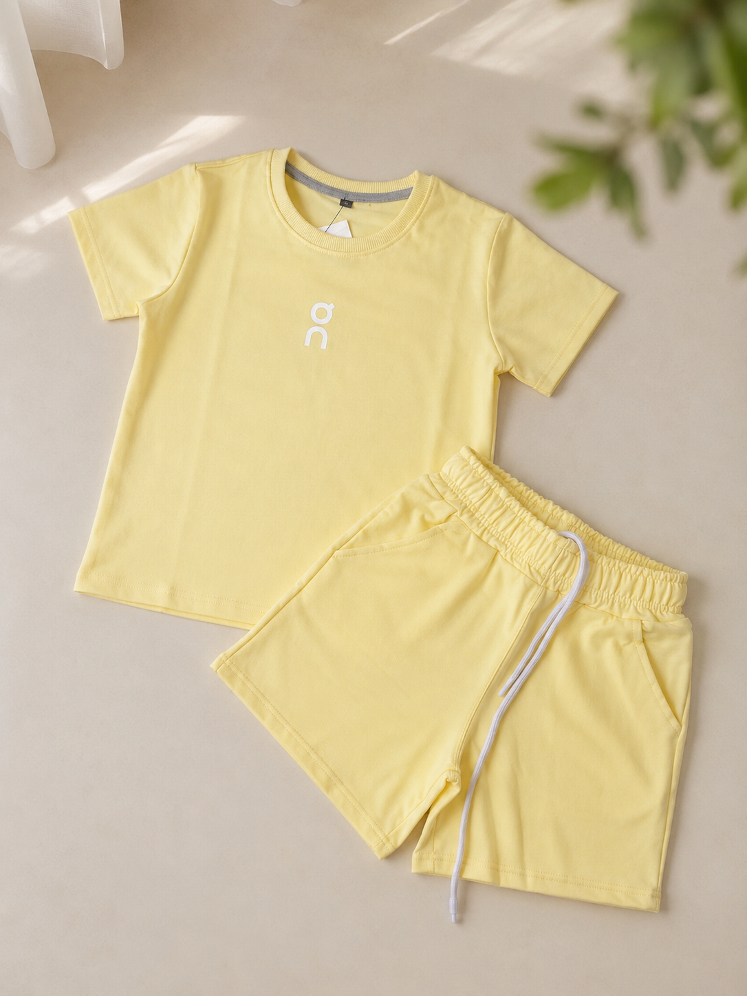“ON” Girls Shorts Set - Yellow