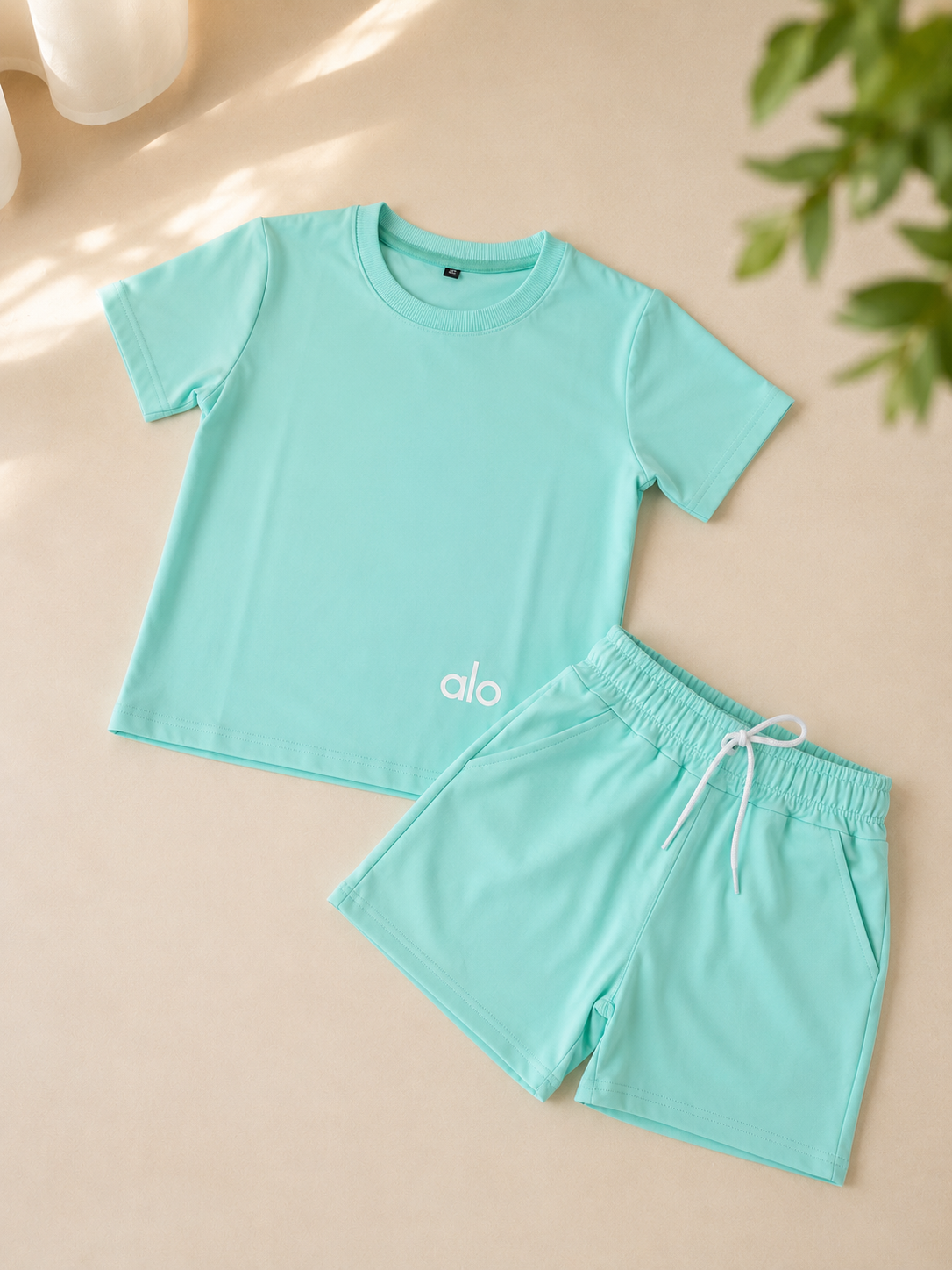 “Alo” Girls Shorts Set - Mint