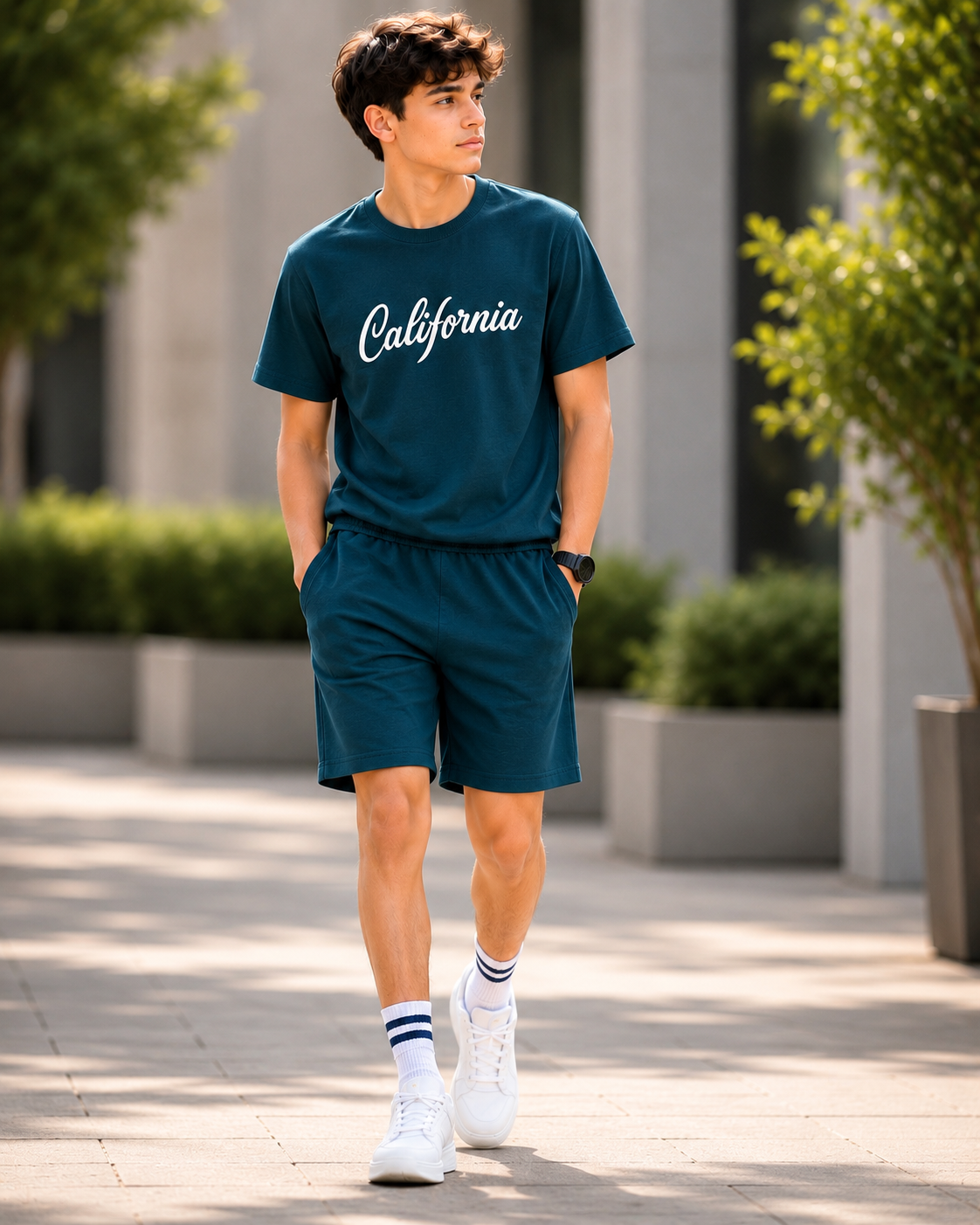 Boys Teal “California” Set