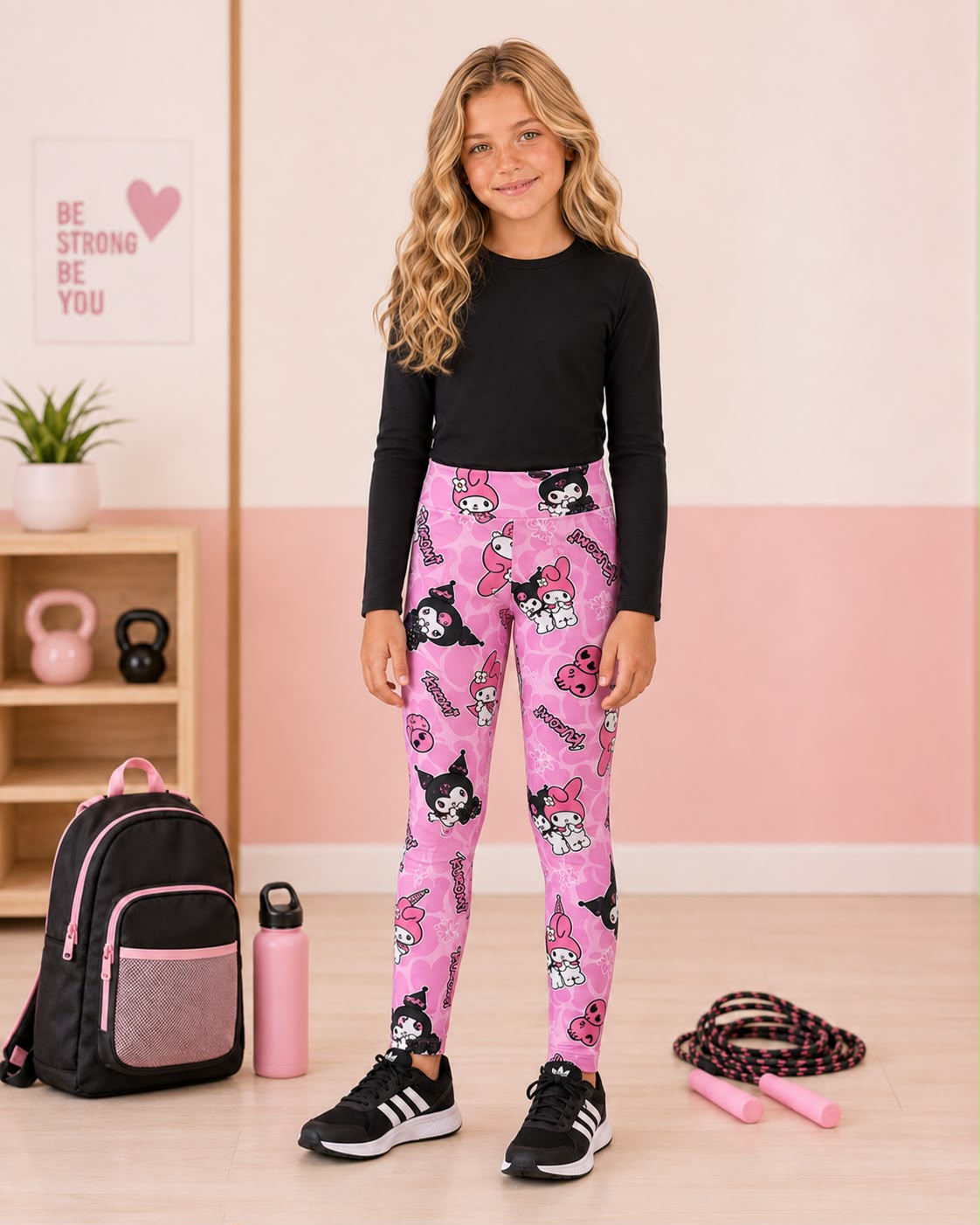 Girls Minnie Print - Kuromi Leggings