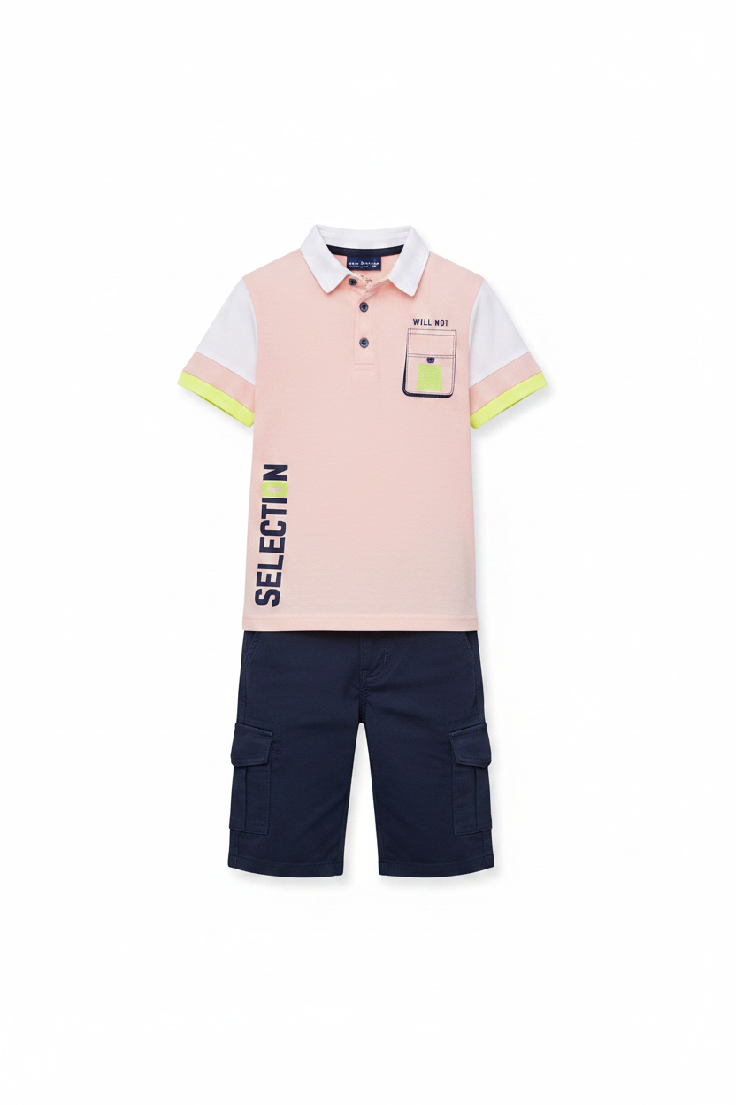 Boys Polo & Cargo Shorts Set