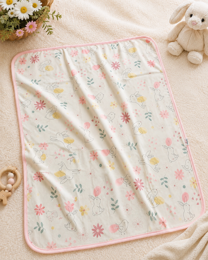 Baby Cotton Blanket | Swaddle Birds Print