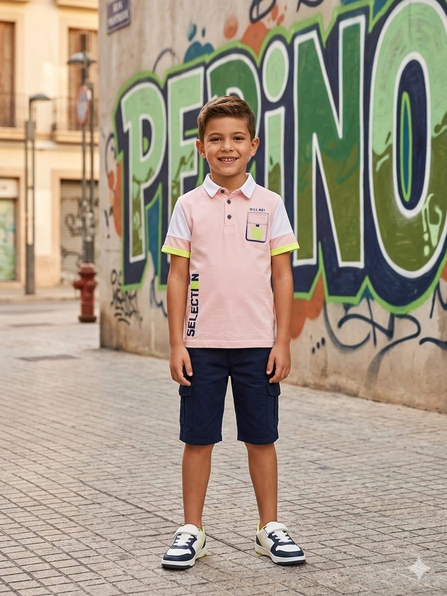 Boys Polo & Cargo Shorts Set |5 - 8 Years|