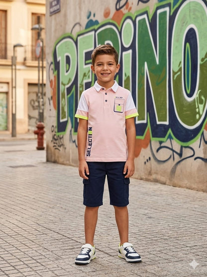 Boys Polo & Cargo Shorts Set |5 - 8 Years|