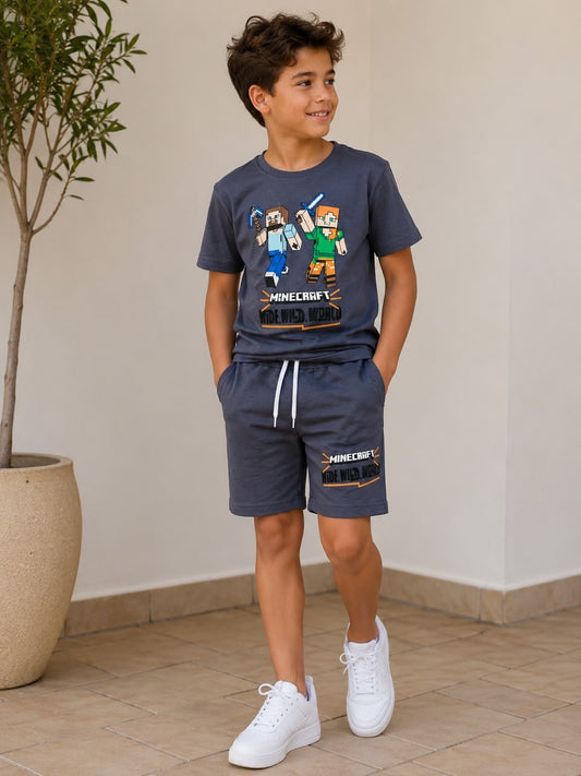Minecraft Boys Grey Set