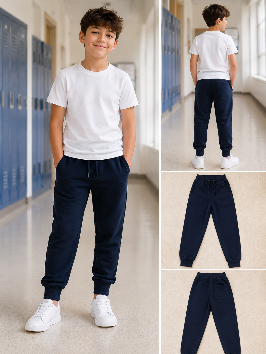 Basic Navy Boys Joggers