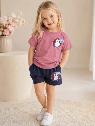 Girls 🐰 Cotton Shorts Set