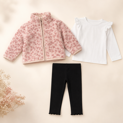 Baby 3-Piece Outfit Set | Dusty Sherpa |Girls