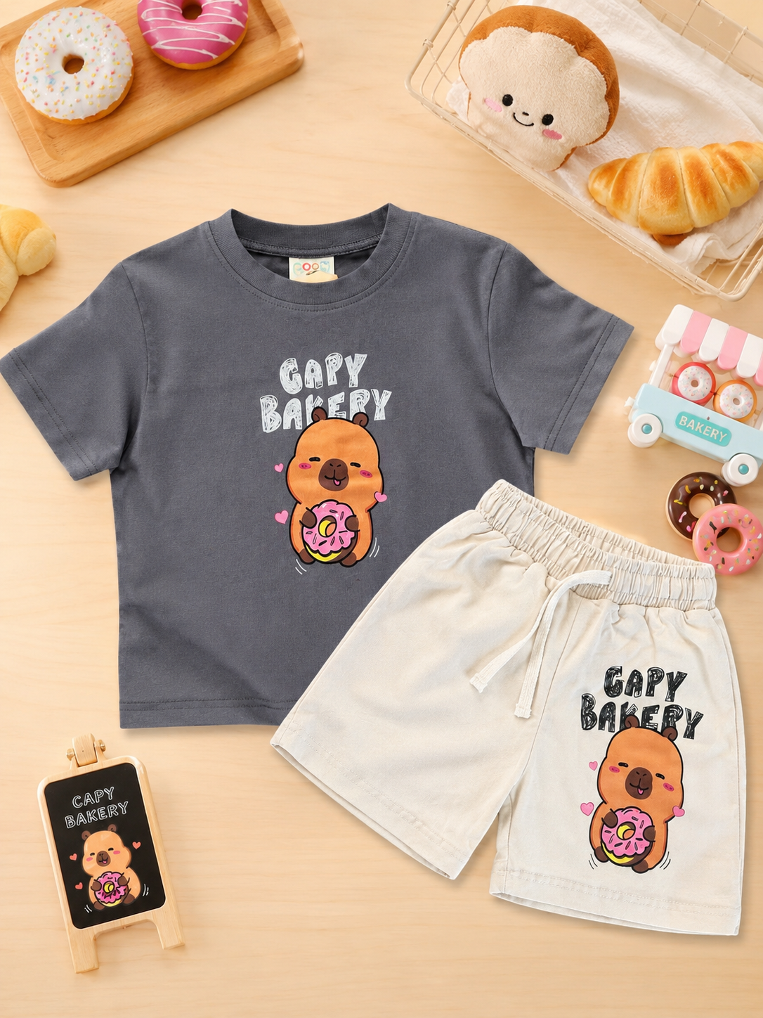 Girls Cotton Grey Set |3-10Y|