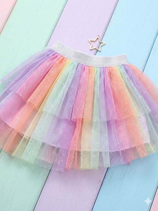 Rainbow Tulle Skirt