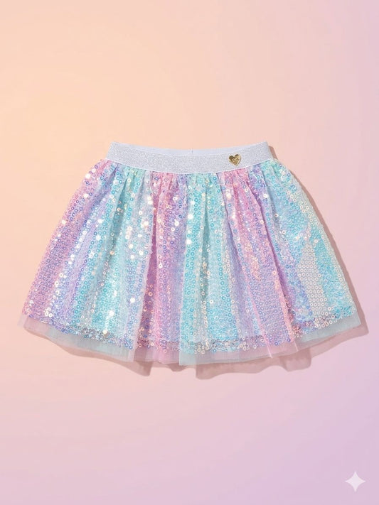 Ombre Sequin Tulle Skirt