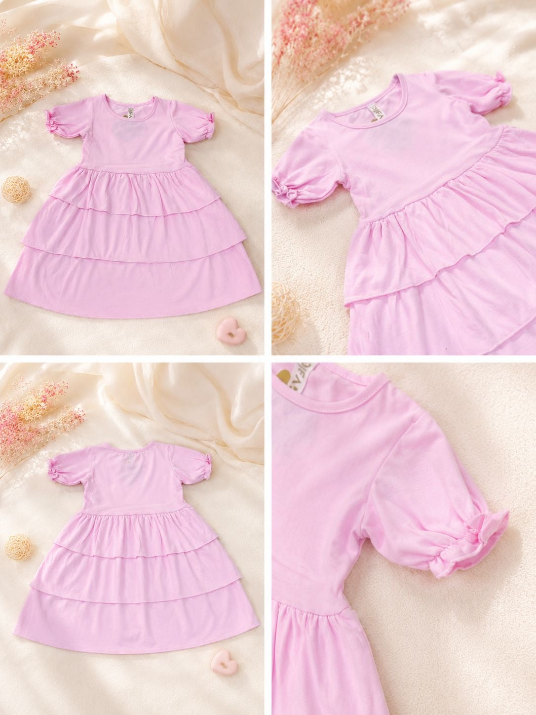Tiered Ruffle Dress - Pink |6-9Y|