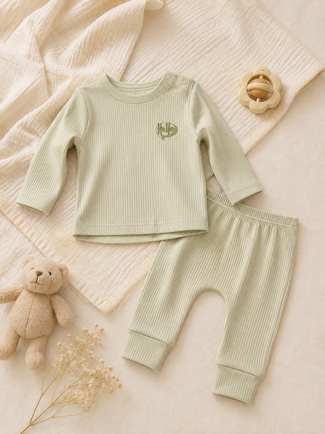 Baby Basic Ribbed Cotton Set