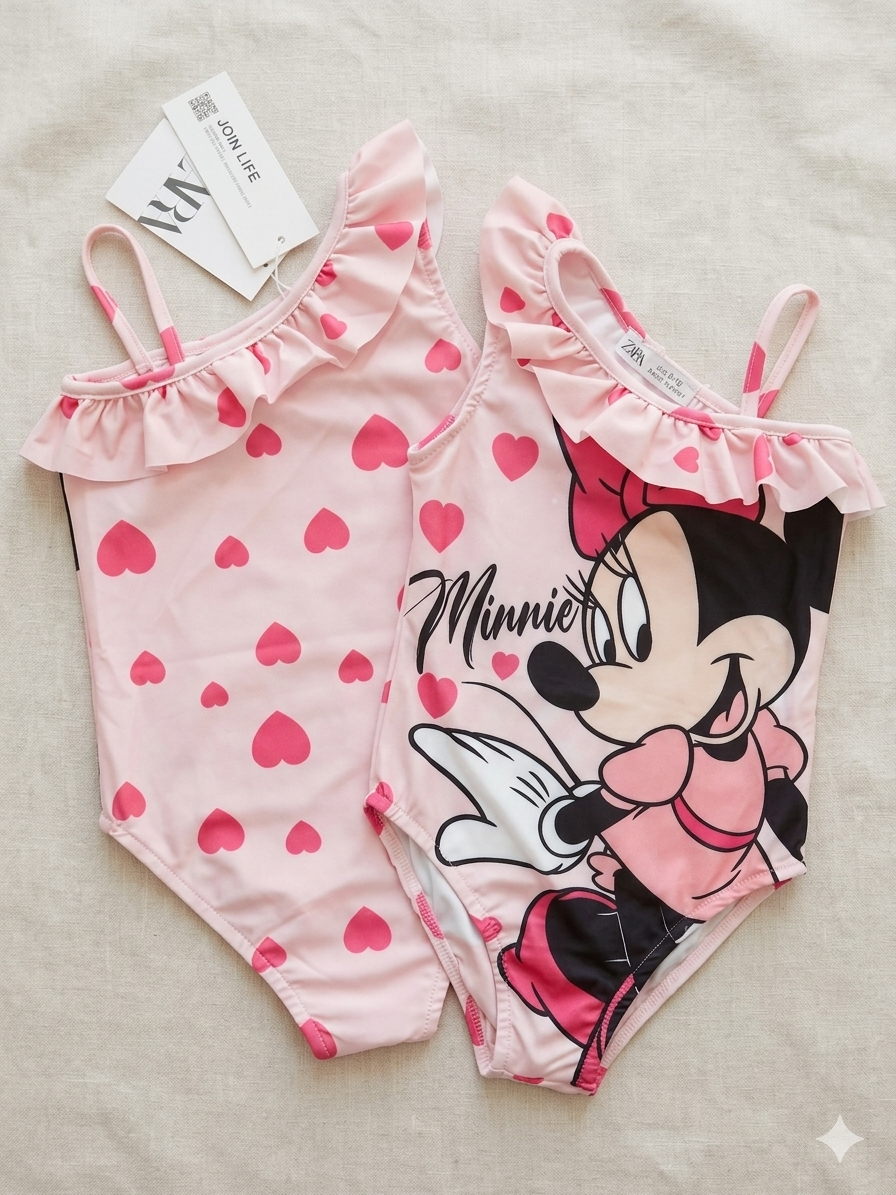 Girls Minnie Mouse Swimsuit