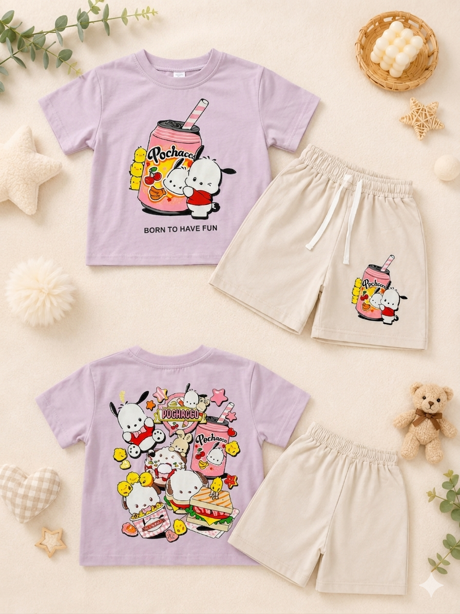 Girls Cotton Lilac Set |2-8Y|