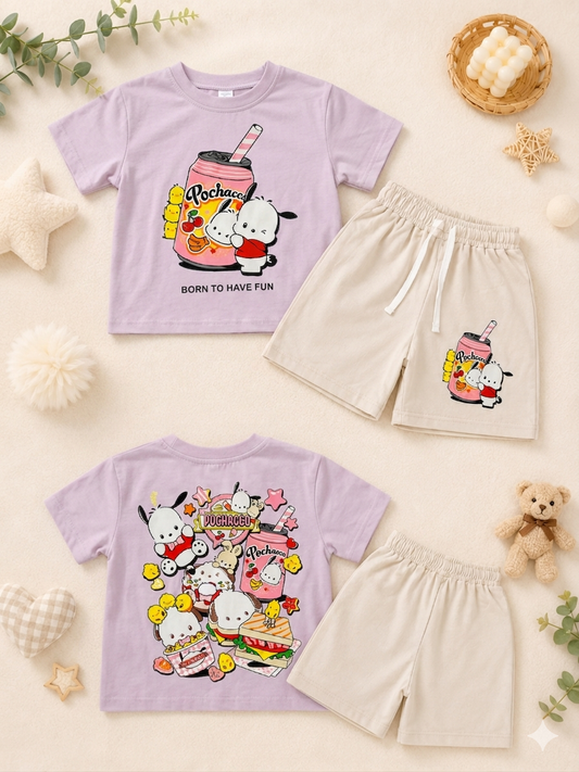 Girls Cotton Lilac Set |2-8Y|