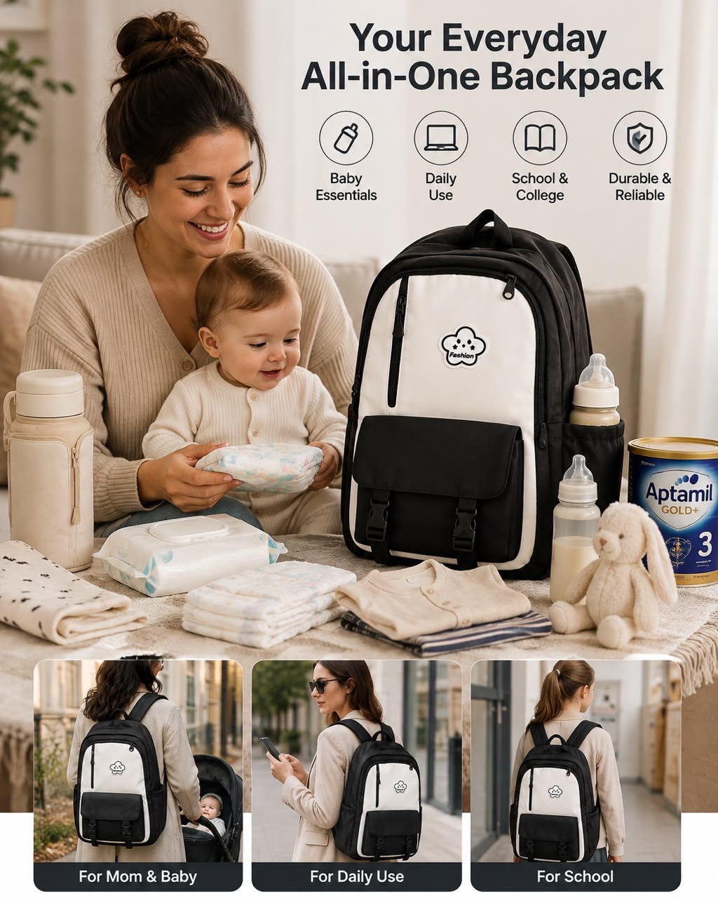 Mama & Me backpack | Black