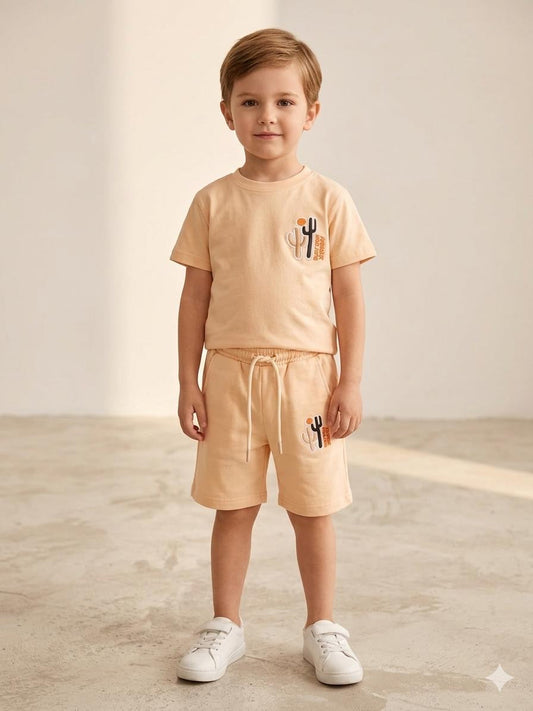 Boys Cactus Print T-Shirt & Shorts Set