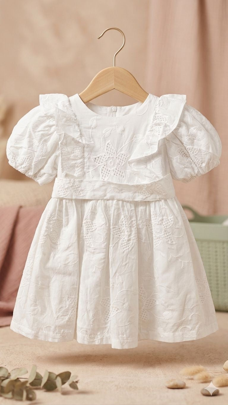 White Embroidered Dress
