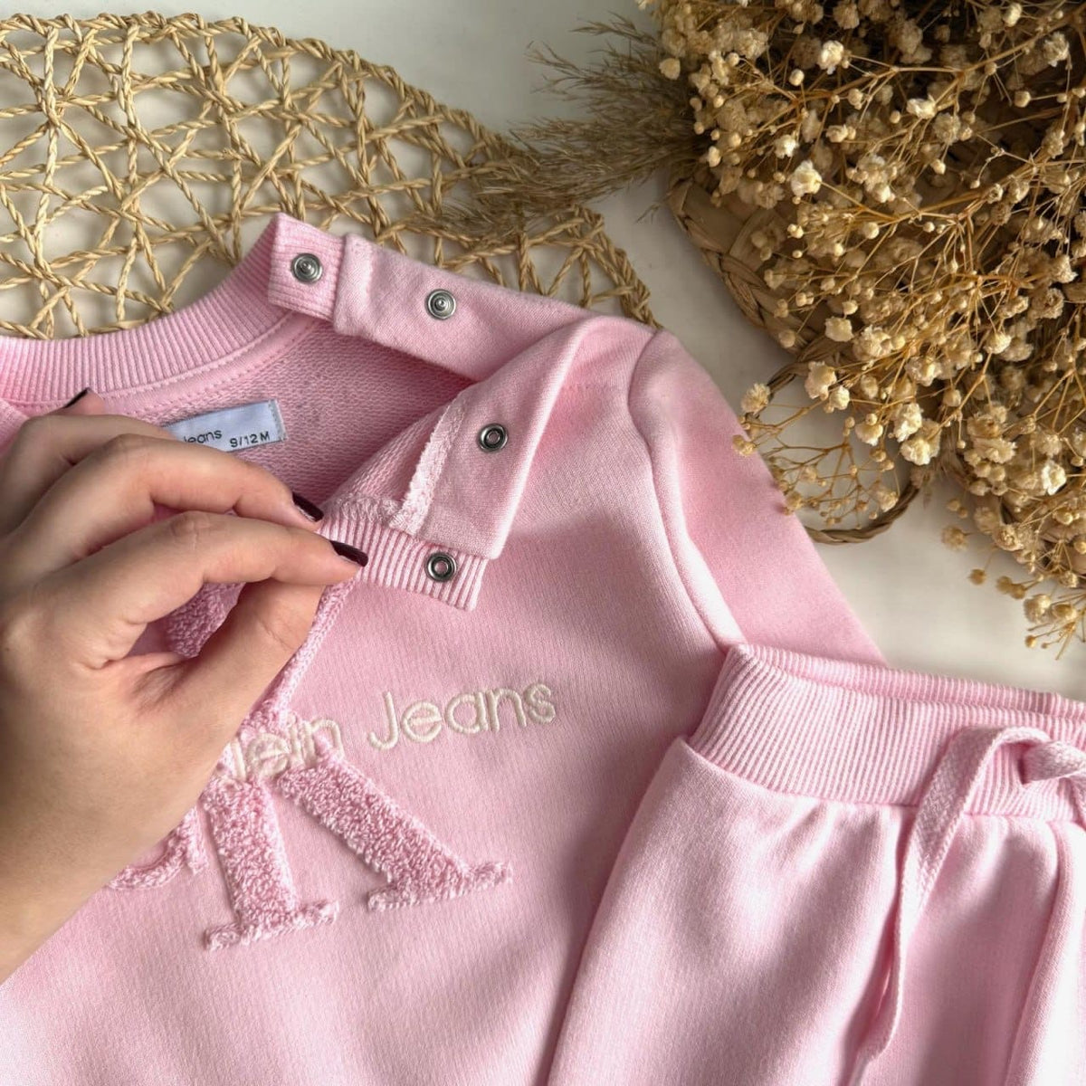 Girls “CK” Print Set - Pink