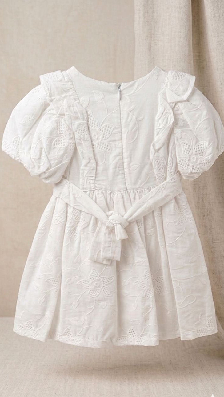 White Embroidered Dress