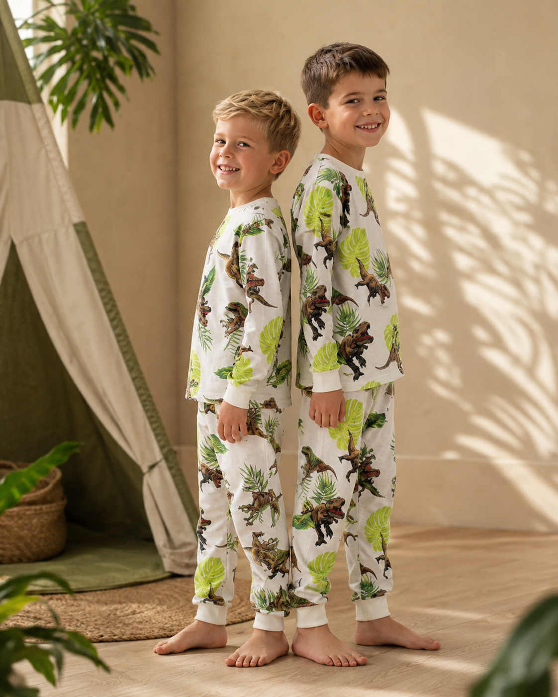 Dinosaur Boys Cotton Pajamas