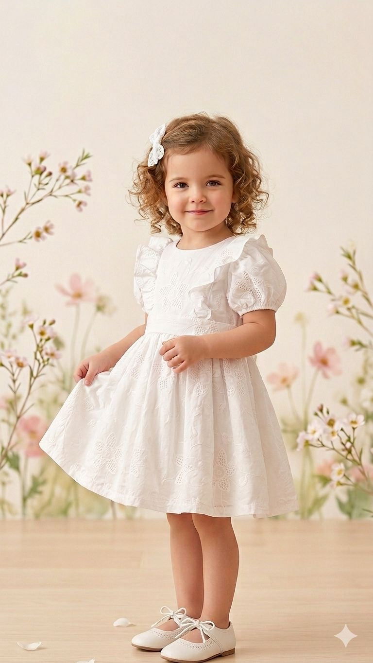 White Embroidered Dress
