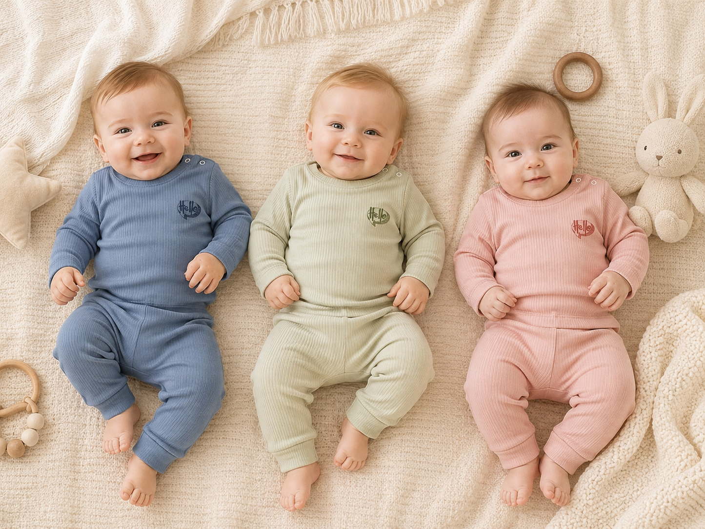 Baby Basic Ribbed Cotton Set