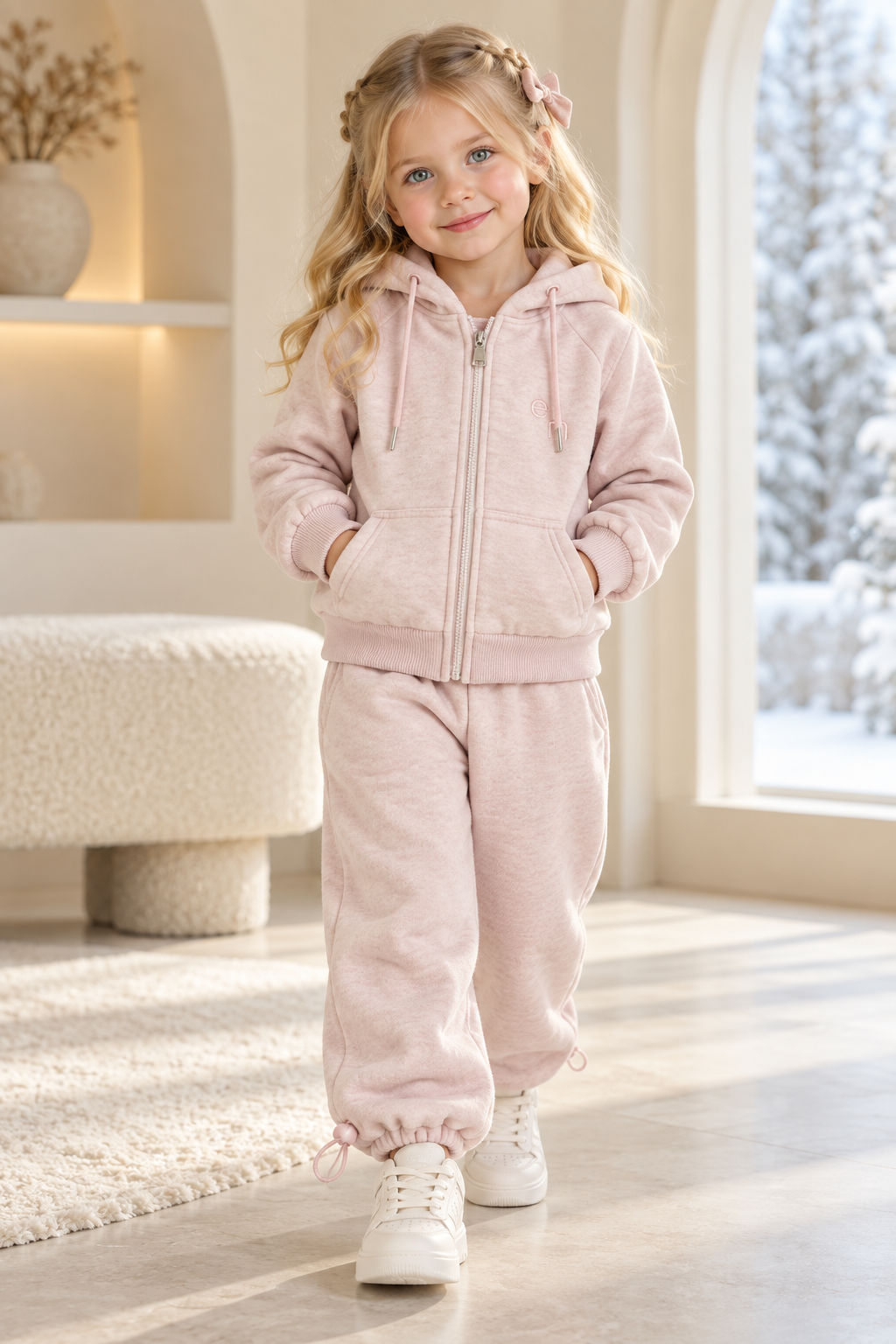 Girls Sweet Royal Pink - Fleece Set