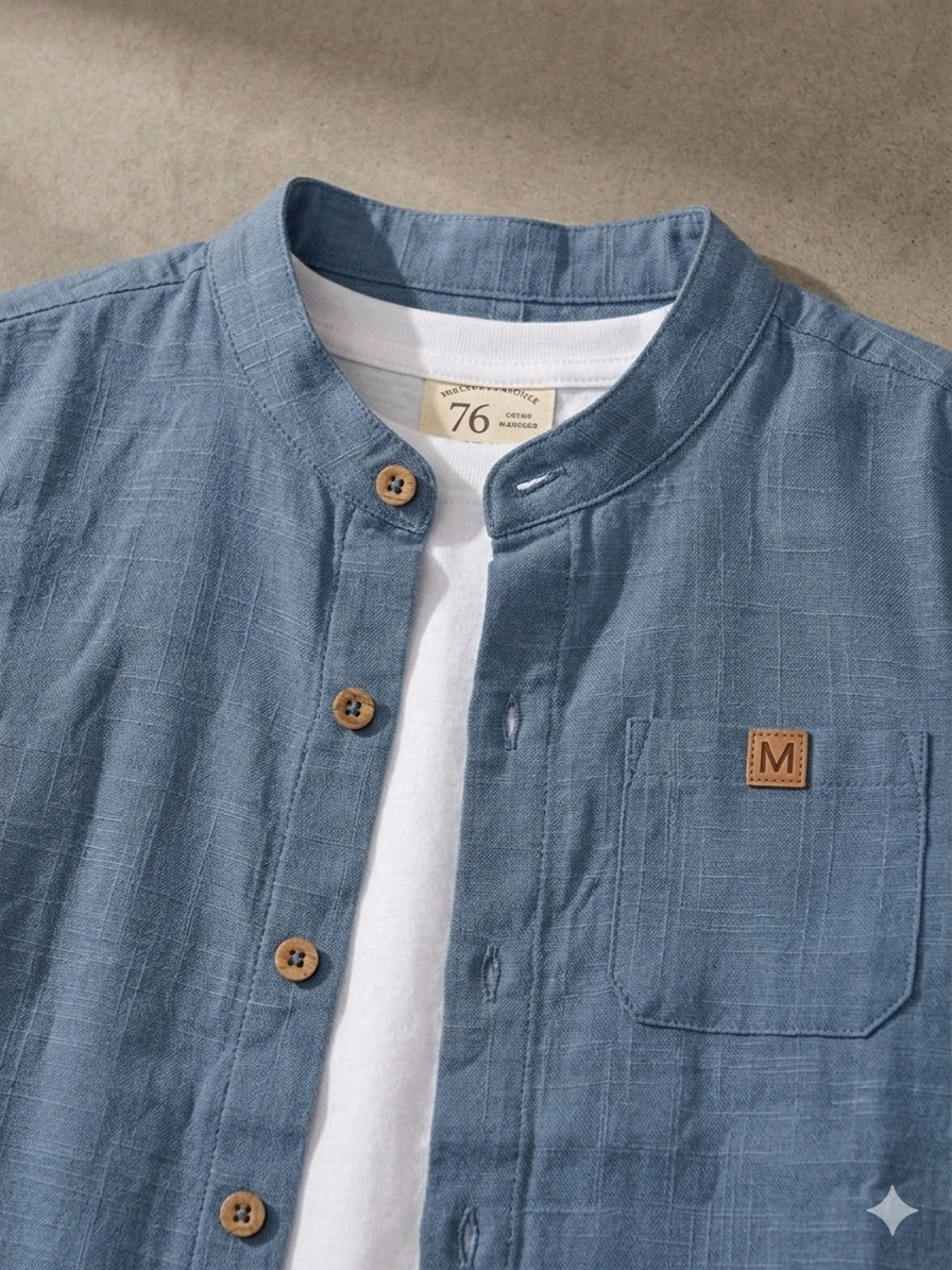 Boys Blue Collar Set - 2 Pieces