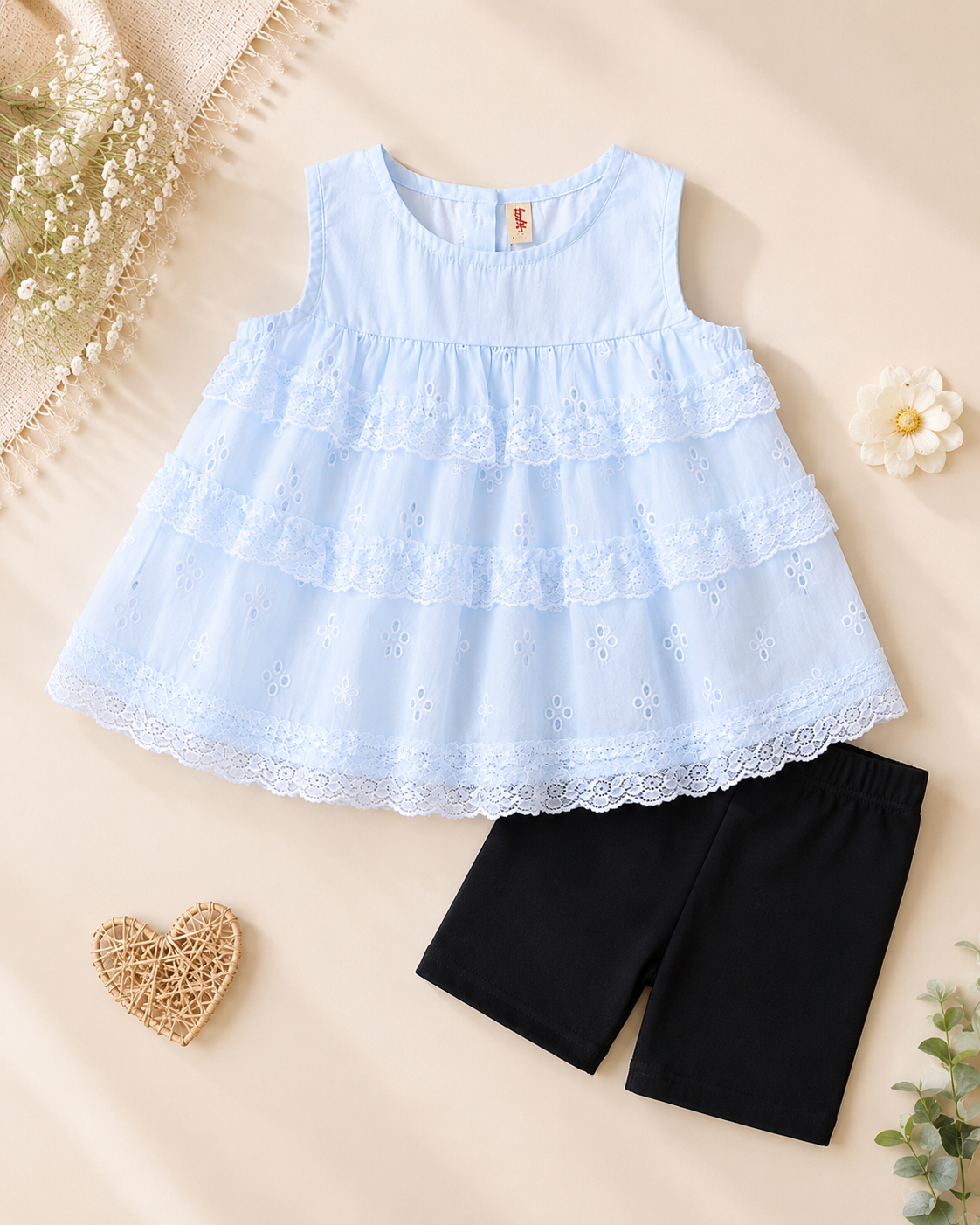Girls Ruffle Set - Blue