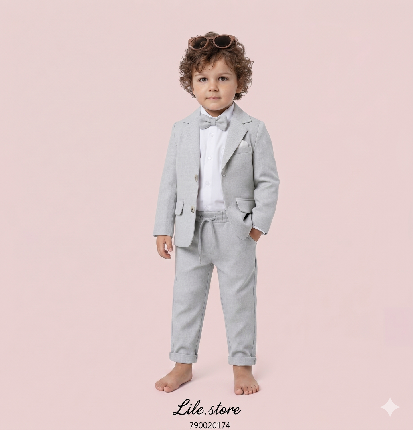 Boys Suit Set - Grey