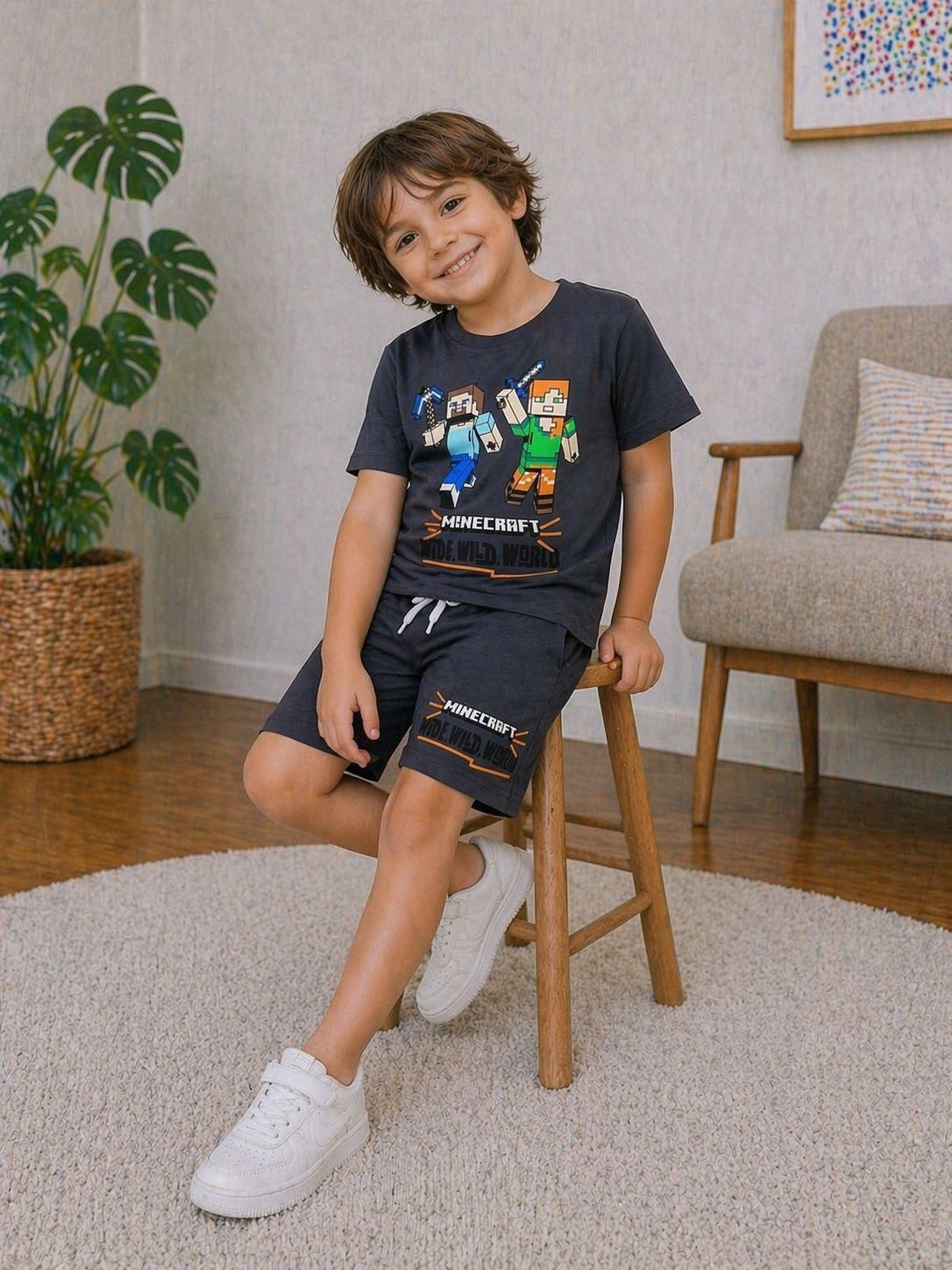 Minecraft Boys Grey Set