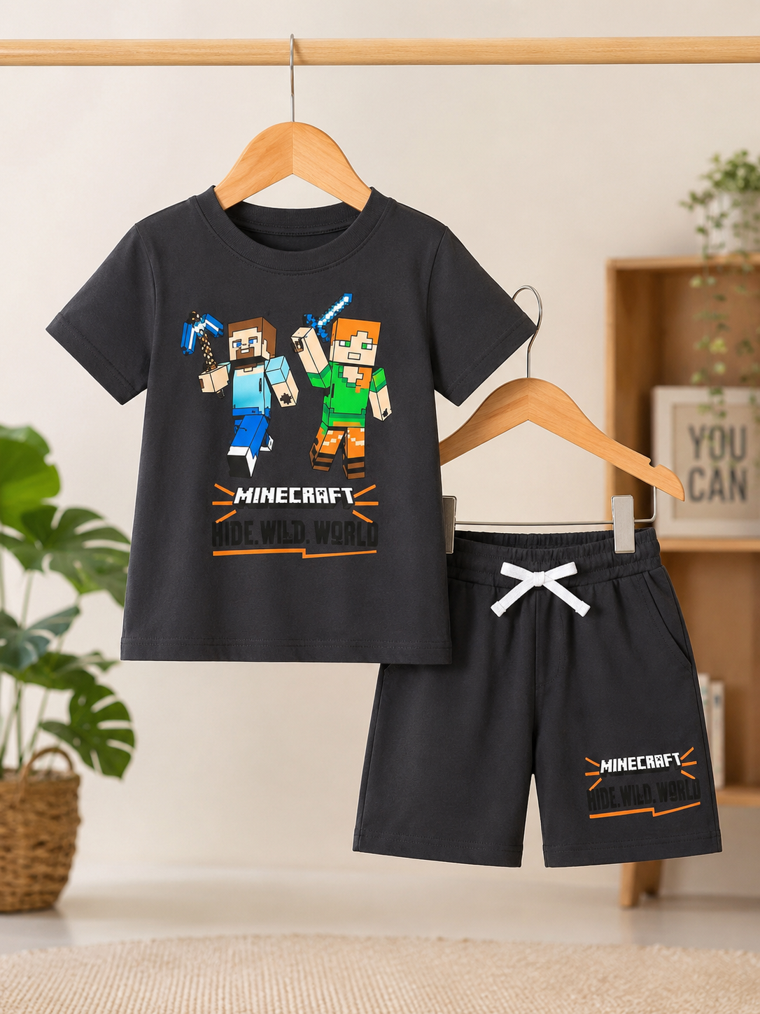 Minecraft Boys Grey Set