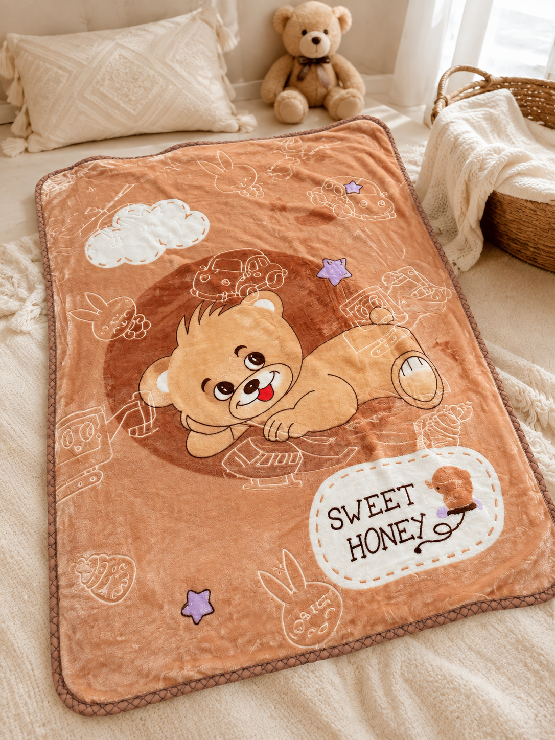 Winter Baby Blanket - Brown