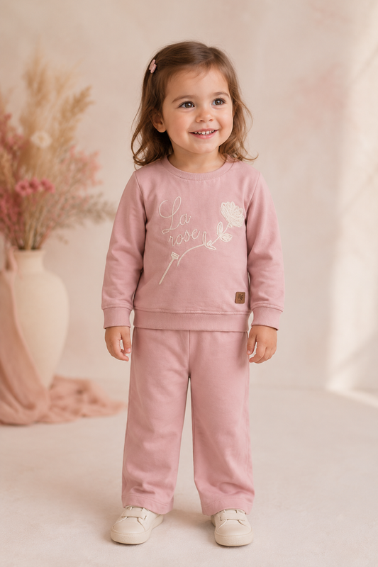 “La Rose” Dusty Pink Girls Autumn Set