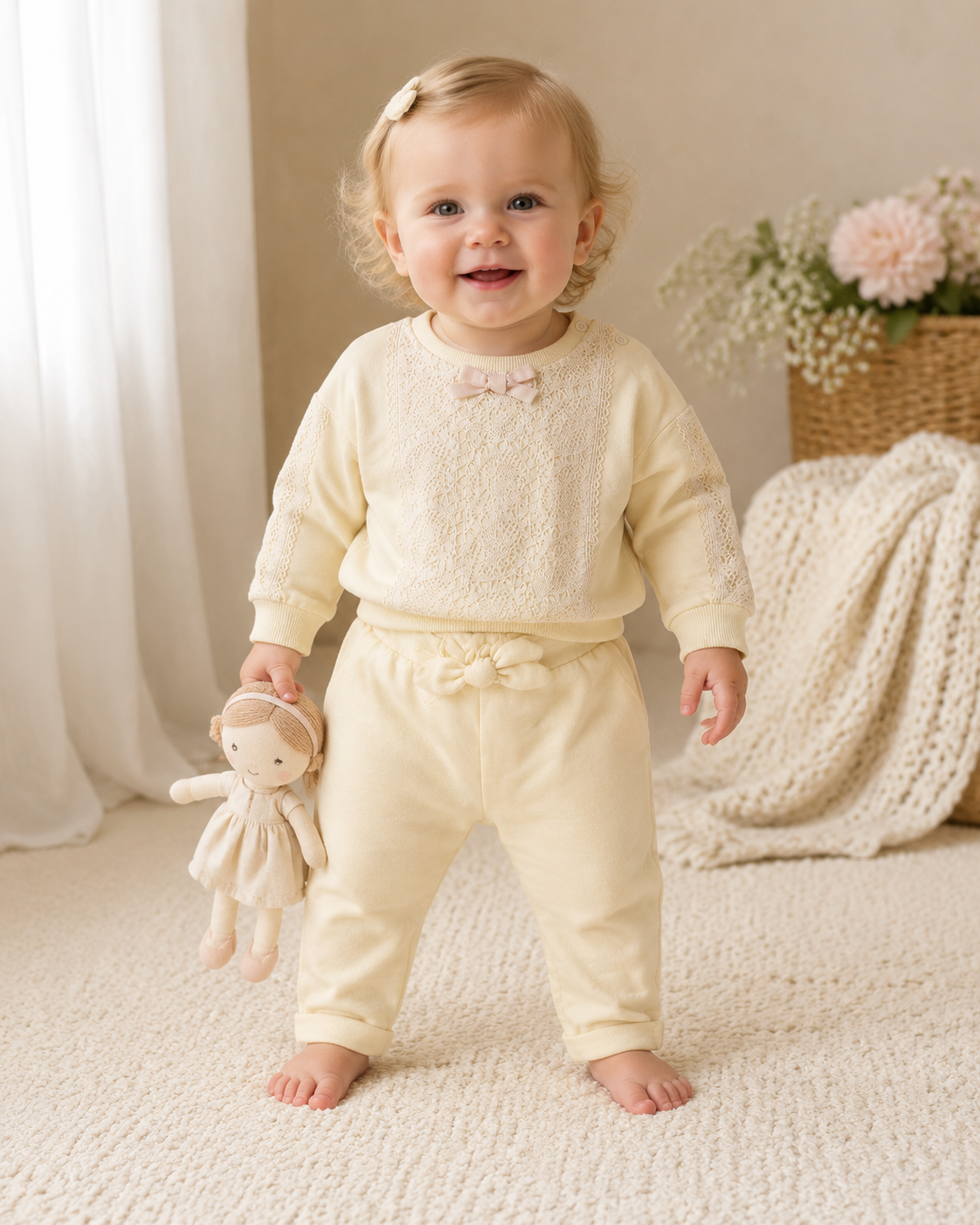 Baby Buttercream Knit Set - Cotton Autumn | Girls