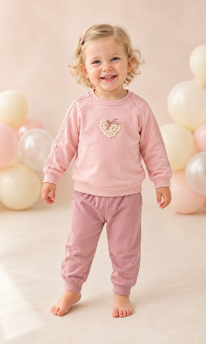 Baby Mia Heart Set - Cotton Autumn | Girls
